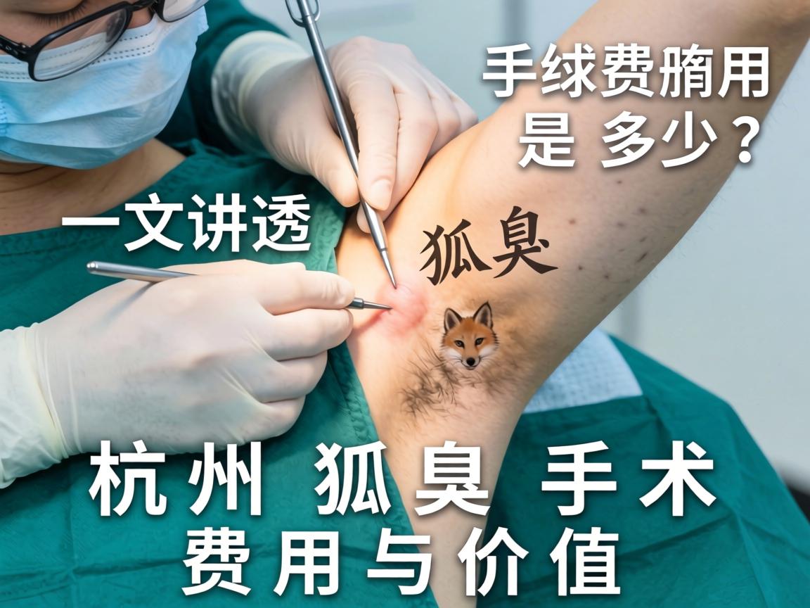 杭州狐臭手术费用是多少？一文讲透杭州狐臭手术费用与价值