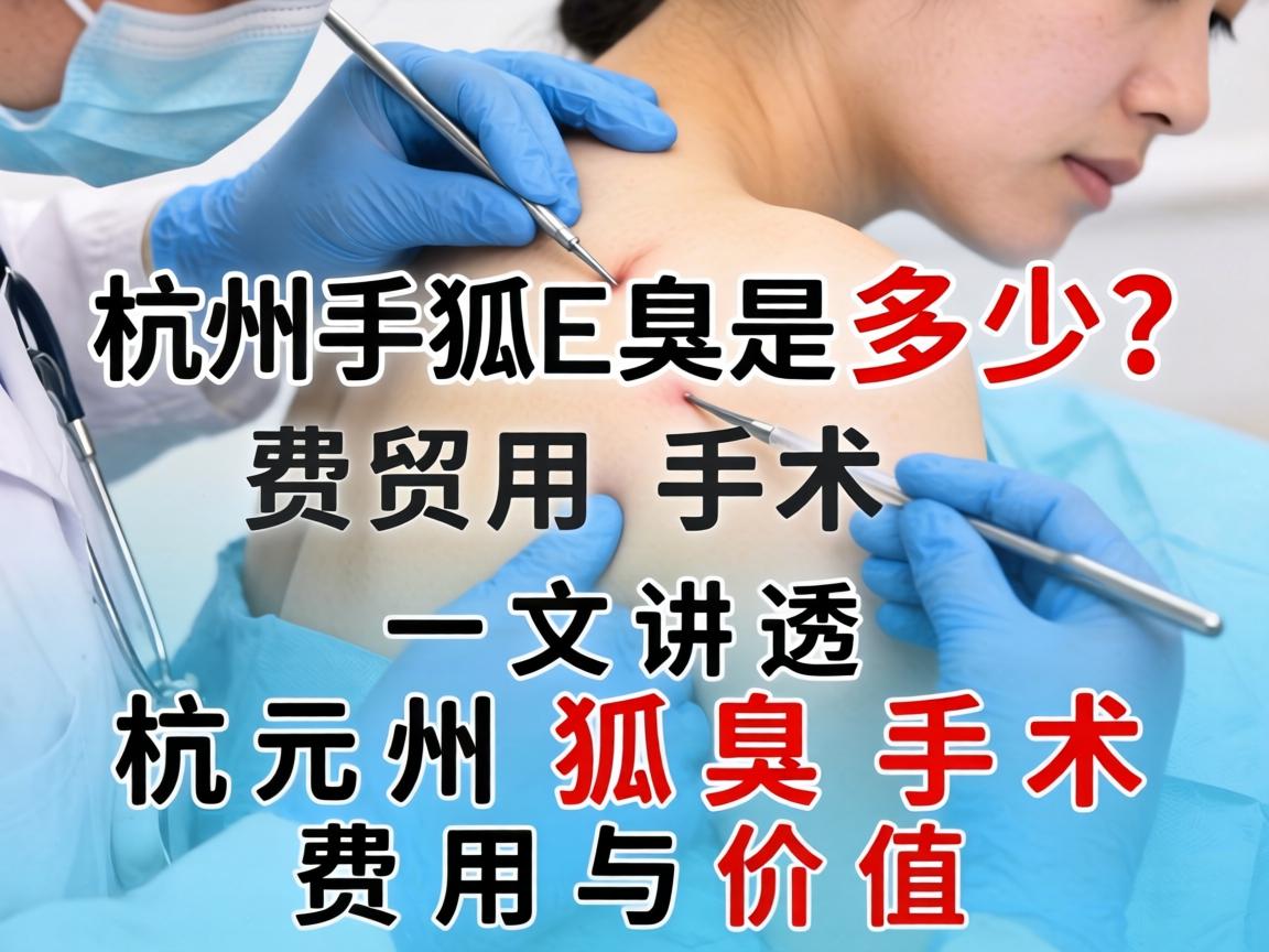 杭州狐臭手术费用是多少？一文讲透杭州狐臭手术费用与价值