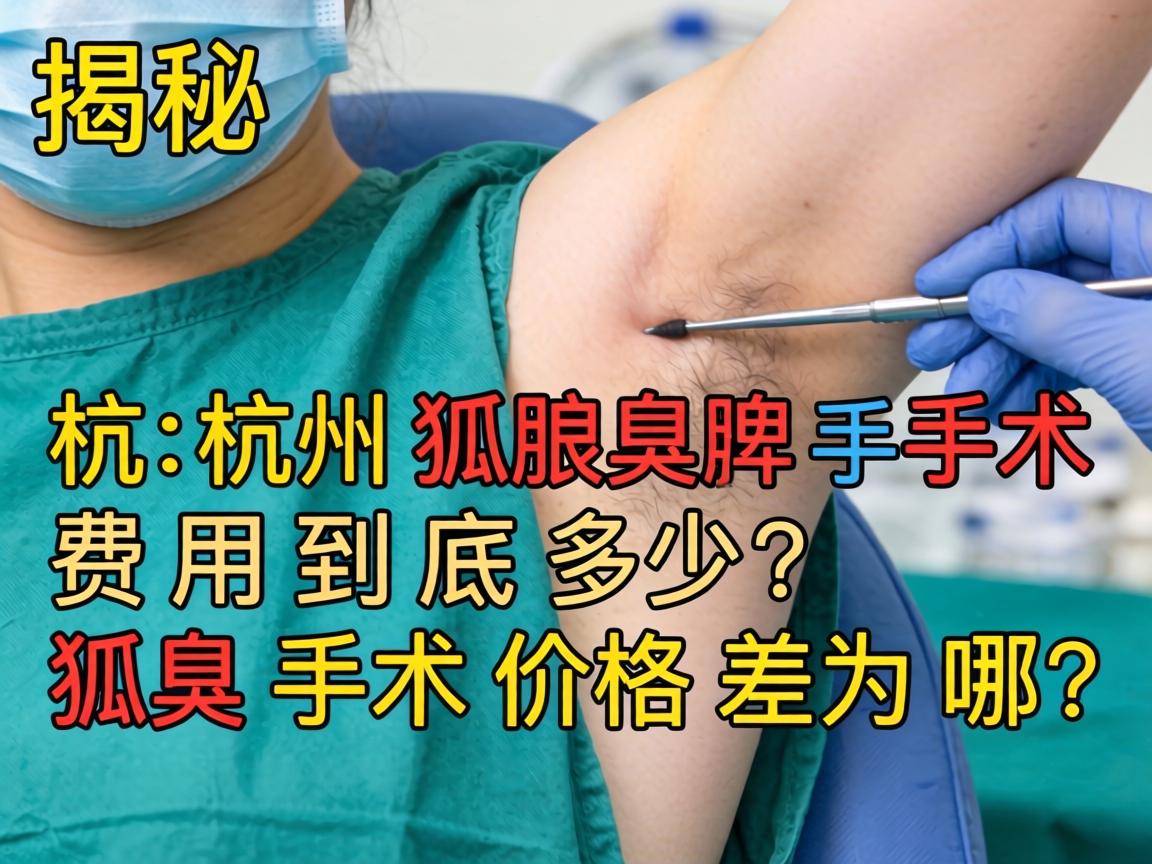 杭州狐臭手术价格揭秘，杭州狐臭手术费用到底多少？狐臭手术价格差在哪？
