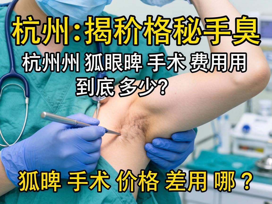 杭州狐臭手术价格揭秘，杭州狐臭手术费用到底多少？狐臭手术价格差在哪？