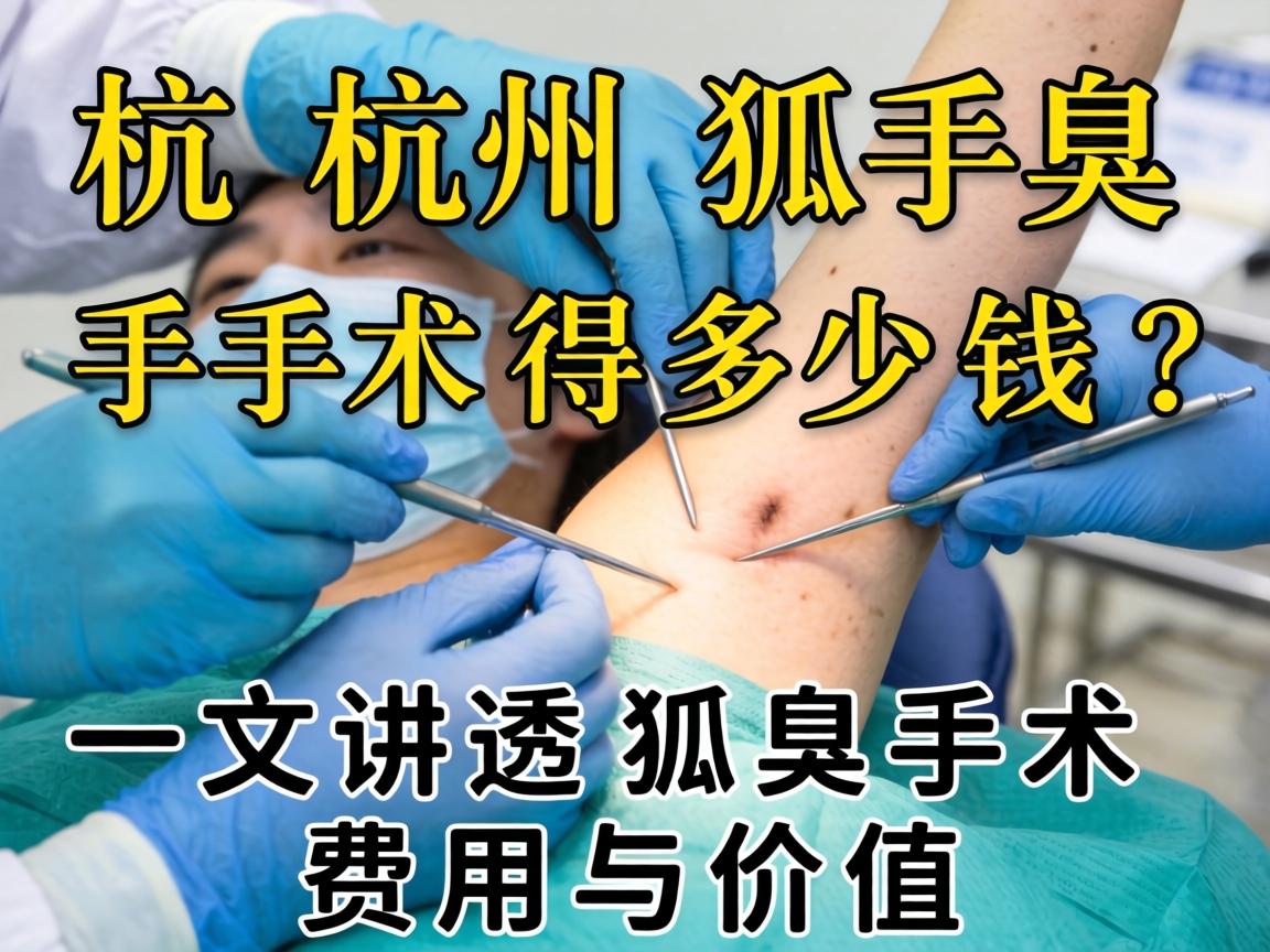 杭州狐臭手术得多少钱？一文讲透狐臭手术费用与价值