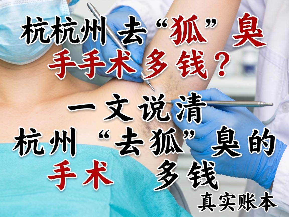 杭州去狐臭手术多钱？一文说清杭州去狐臭手术多钱的真实账本