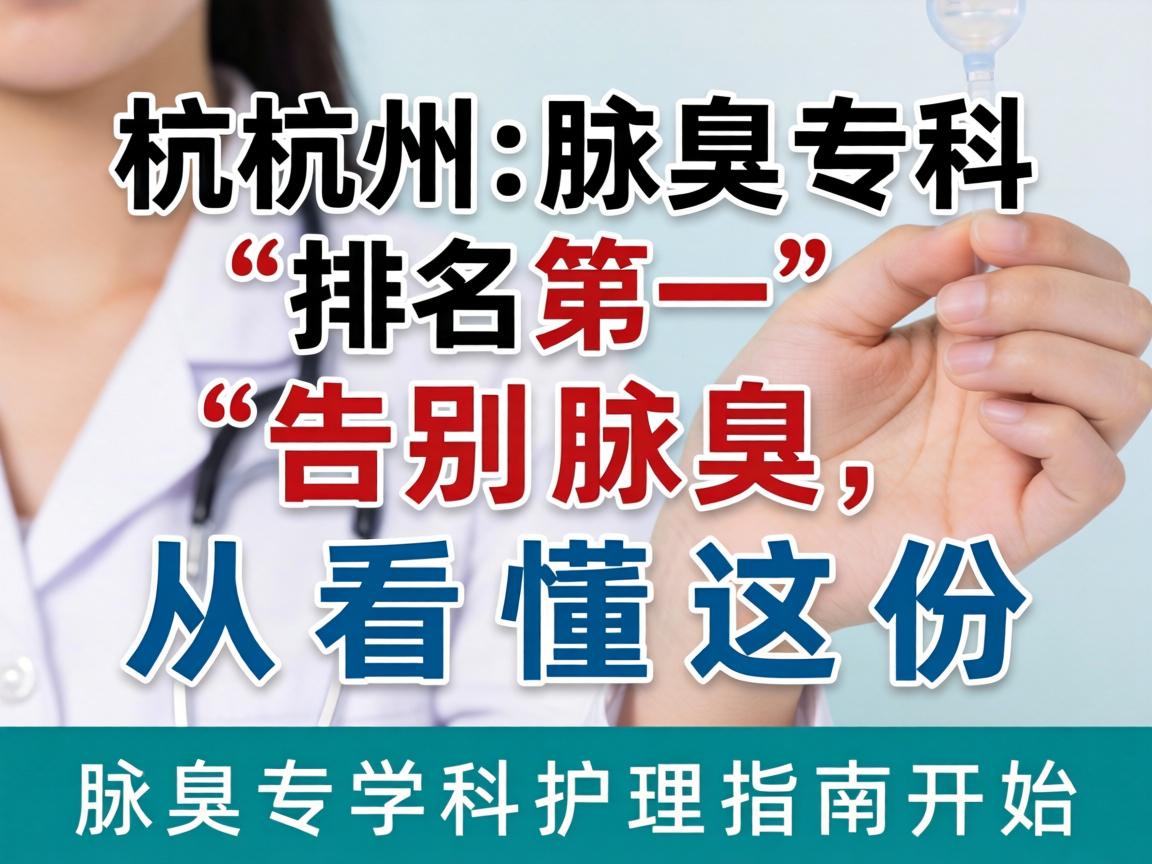 杭州腋臭专科排名第一，告别腋臭，从看懂这份腋臭专科护理指南开始