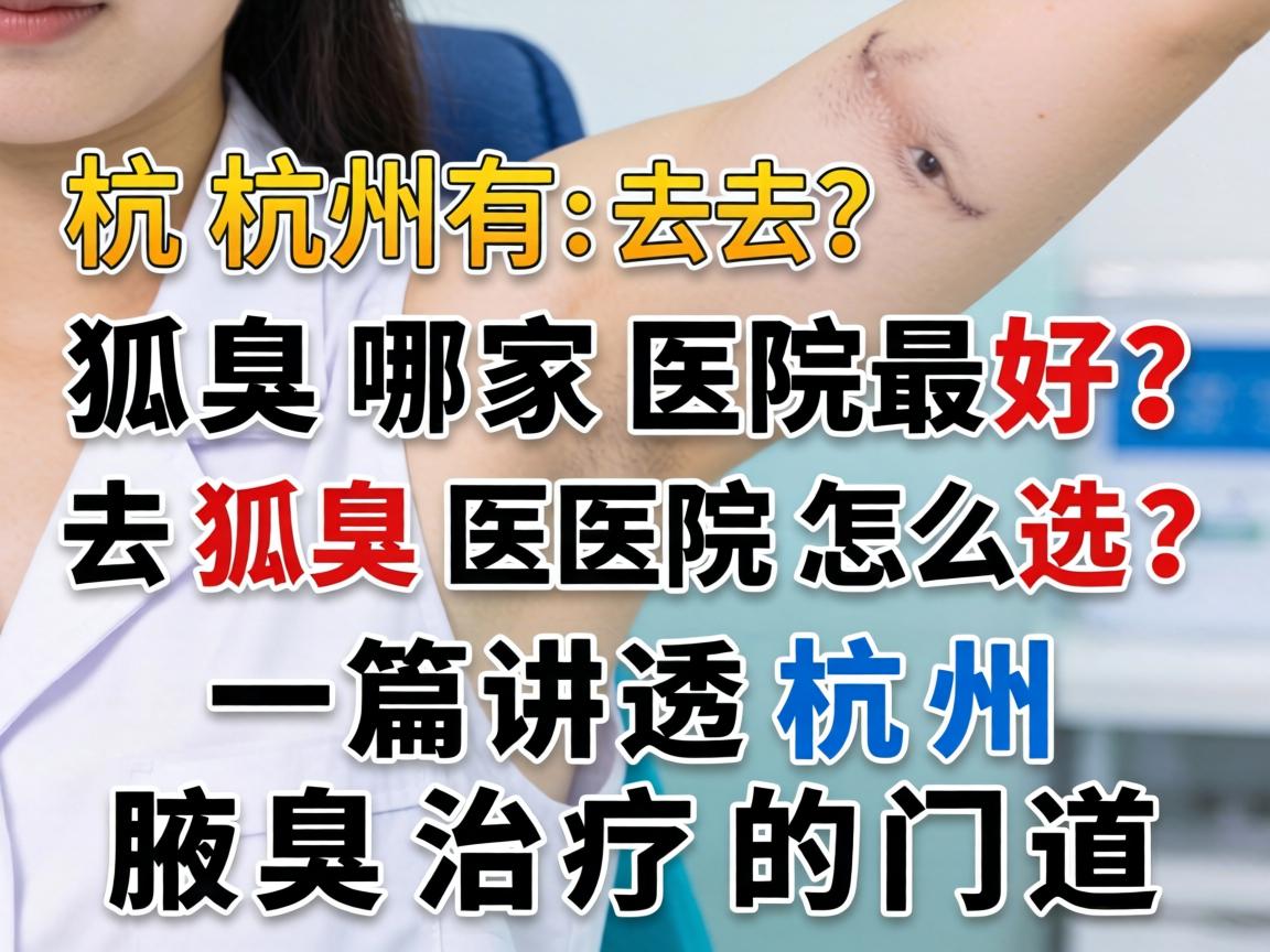 杭州去狐臭哪家医院最好？去狐臭医院怎么选？一篇讲透杭州腋臭治疗的门道