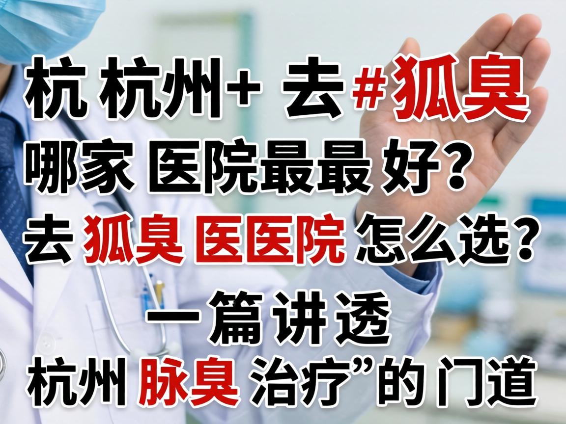 杭州去狐臭哪家医院最好？去狐臭医院怎么选？一篇讲透杭州腋臭治疗的门道