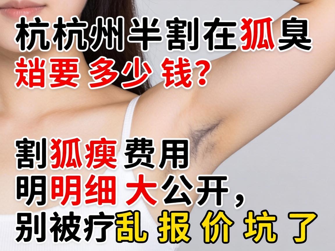 杭州割狐臭要多少钱？割狐臭费用明细大公开，别被乱报价坑了