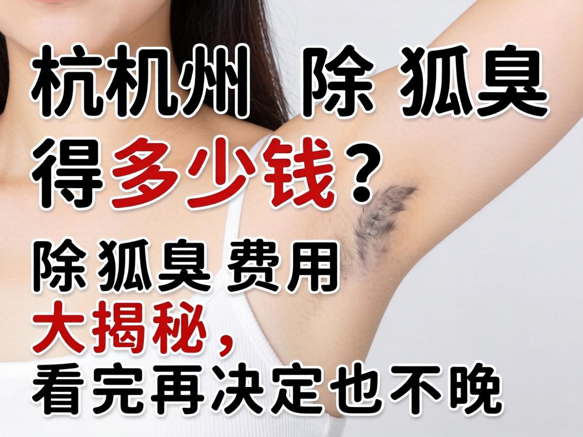 杭州除狐臭得多少钱？除狐臭费用大揭秘，看完再决定也不晚