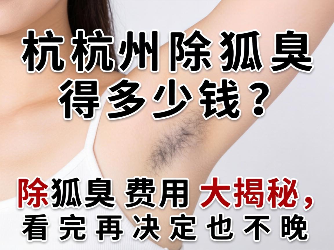 杭州除狐臭得多少钱？除狐臭费用大揭秘，看完再决定也不晚