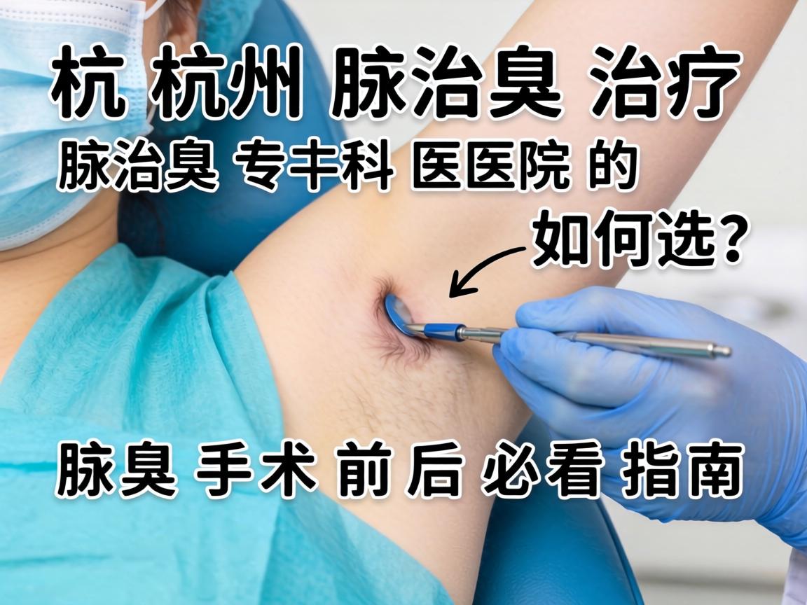 杭州腋臭治疗，腋臭专科医院如何选？腋臭手术前后必看指南