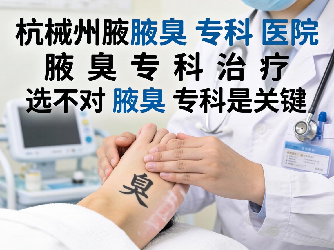 杭州腋臭专科医院，腋臭专科治疗，选对腋臭专科是关键