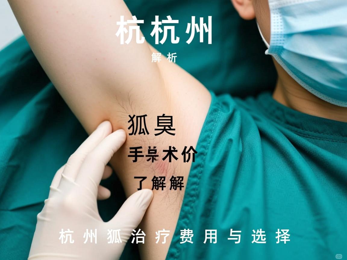 杭州狐臭手术价格解析，了解杭州狐臭治疗费用与选择
