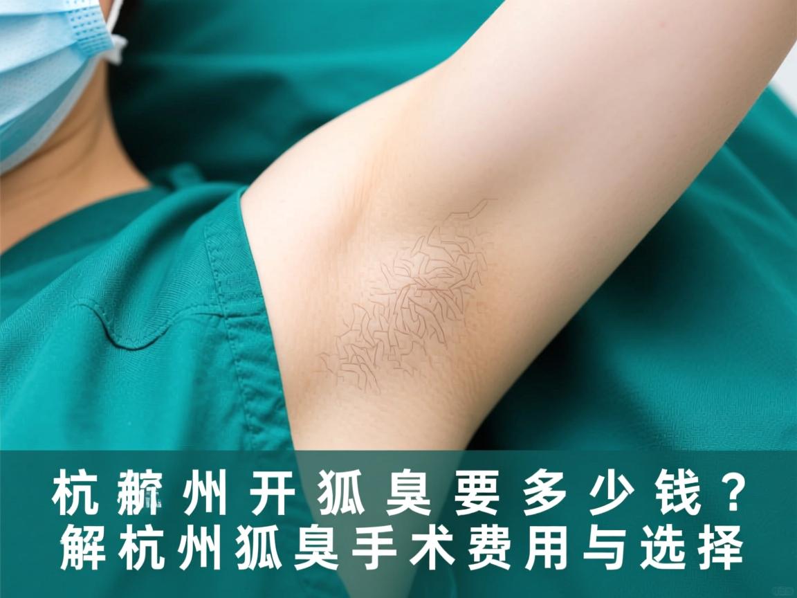 杭州开狐臭要多少钱？详解杭州狐臭手术费用与选择