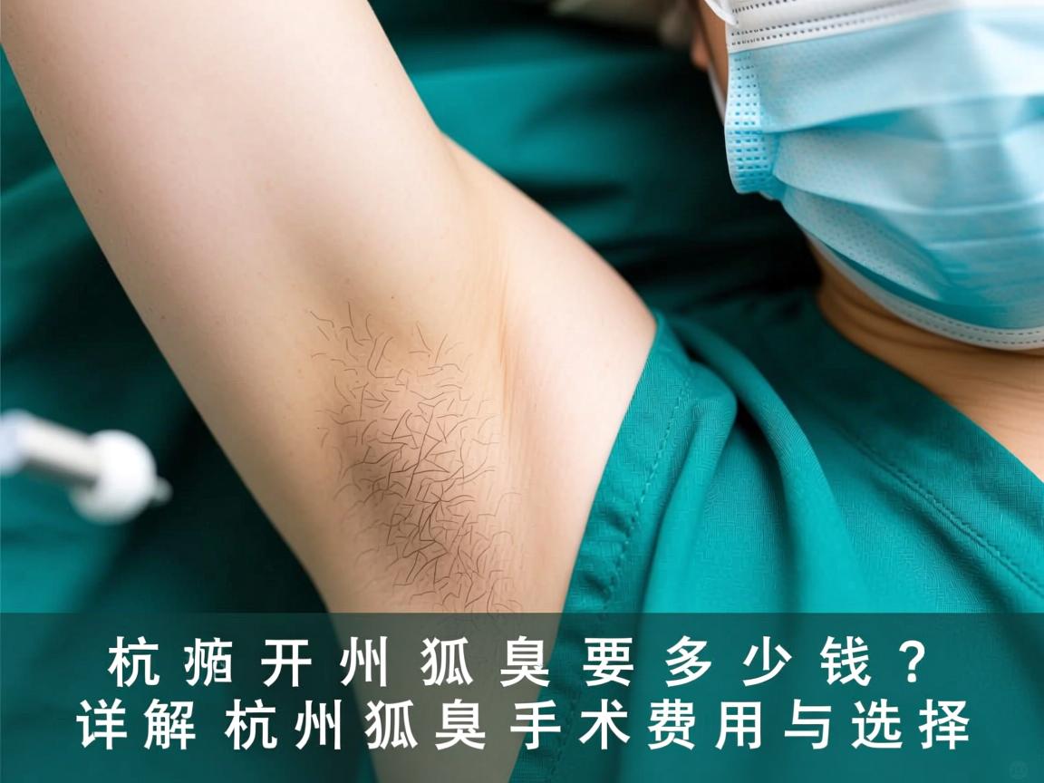 杭州开狐臭要多少钱？详解杭州狐臭手术费用与选择
