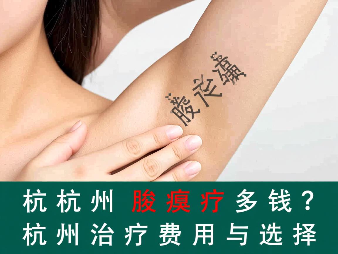 杭州腋臭治疗多少钱？详解杭州腋臭治疗的费用与选择