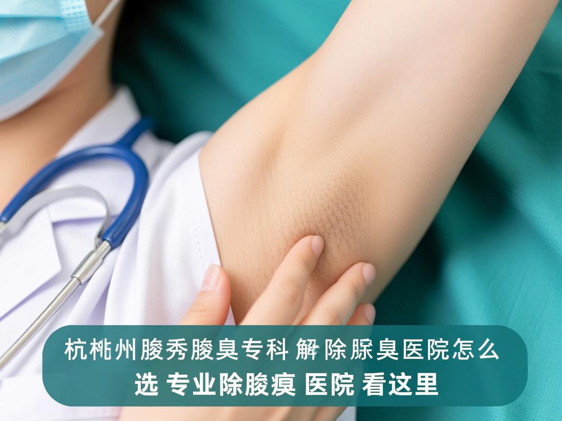 杭州腋秀腋臭专科解析，杭州除腋臭医院怎么选，专业除腋臭医院看这里