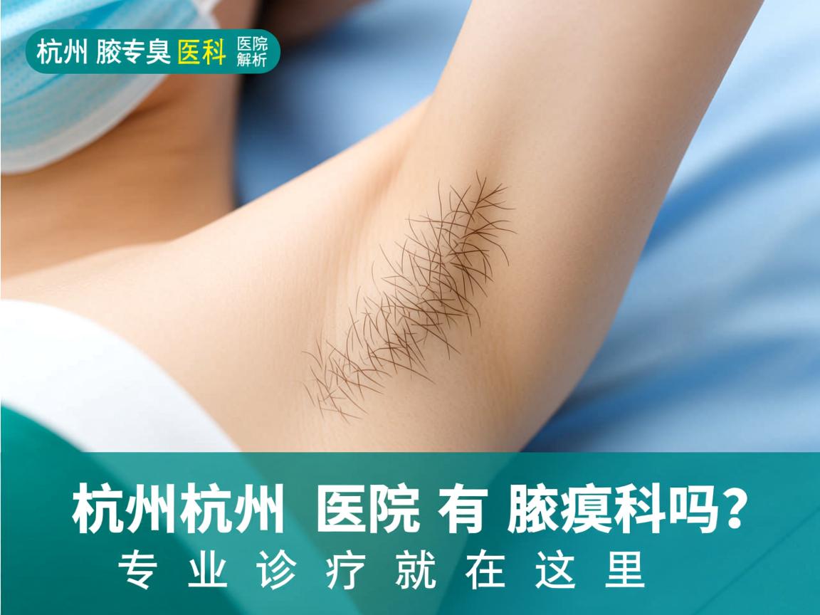 杭州腋臭专科医院解析，杭州医院有腋臭科吗？专业诊疗就在这里