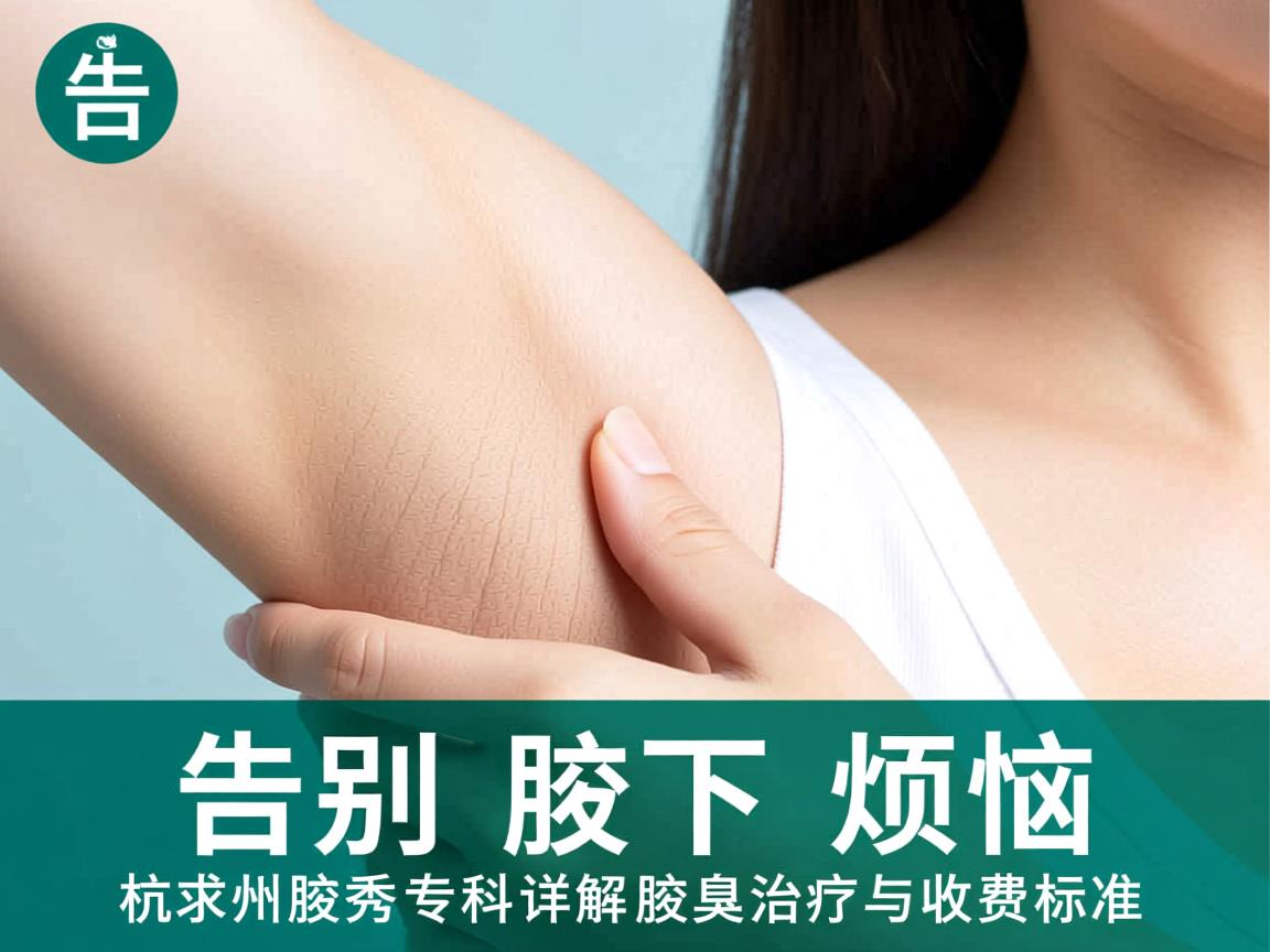 告别腋下烦恼,杭州腋秀专科详解腋臭治疗与收费标准 告别腋下烦恼,杭州腋秀专科详解腋臭治疗与收费标准