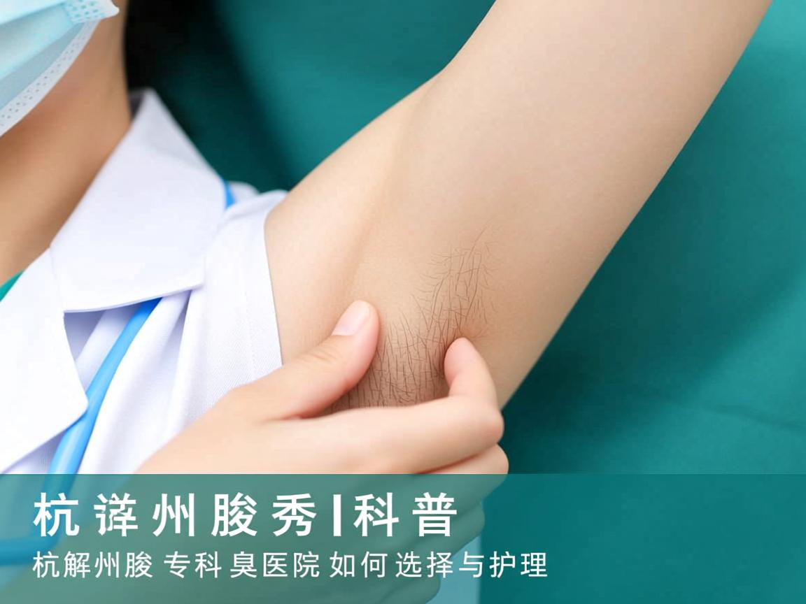杭州腋秀科普，详解杭州腋臭专科医院如何选择与护理