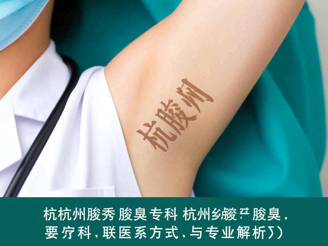 杭州腋秀腋臭专科，杭州腋秀腋臭专科的联系方式与专业解析