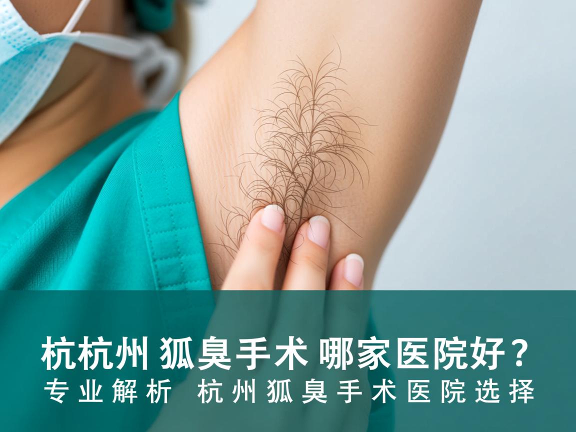 杭州狐臭手术哪家医院好？专业解析杭州狐臭手术医院选择
