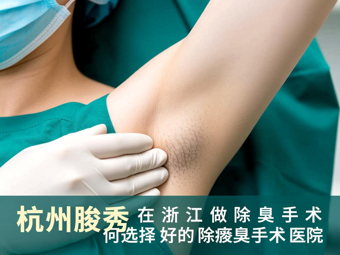 杭州腋秀解析，在浙江做除腋臭手术，如何选择好的除腋臭手术医院
