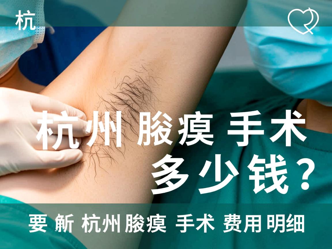 杭州腋臭手术多少钱？解析杭州腋臭手术费用明细