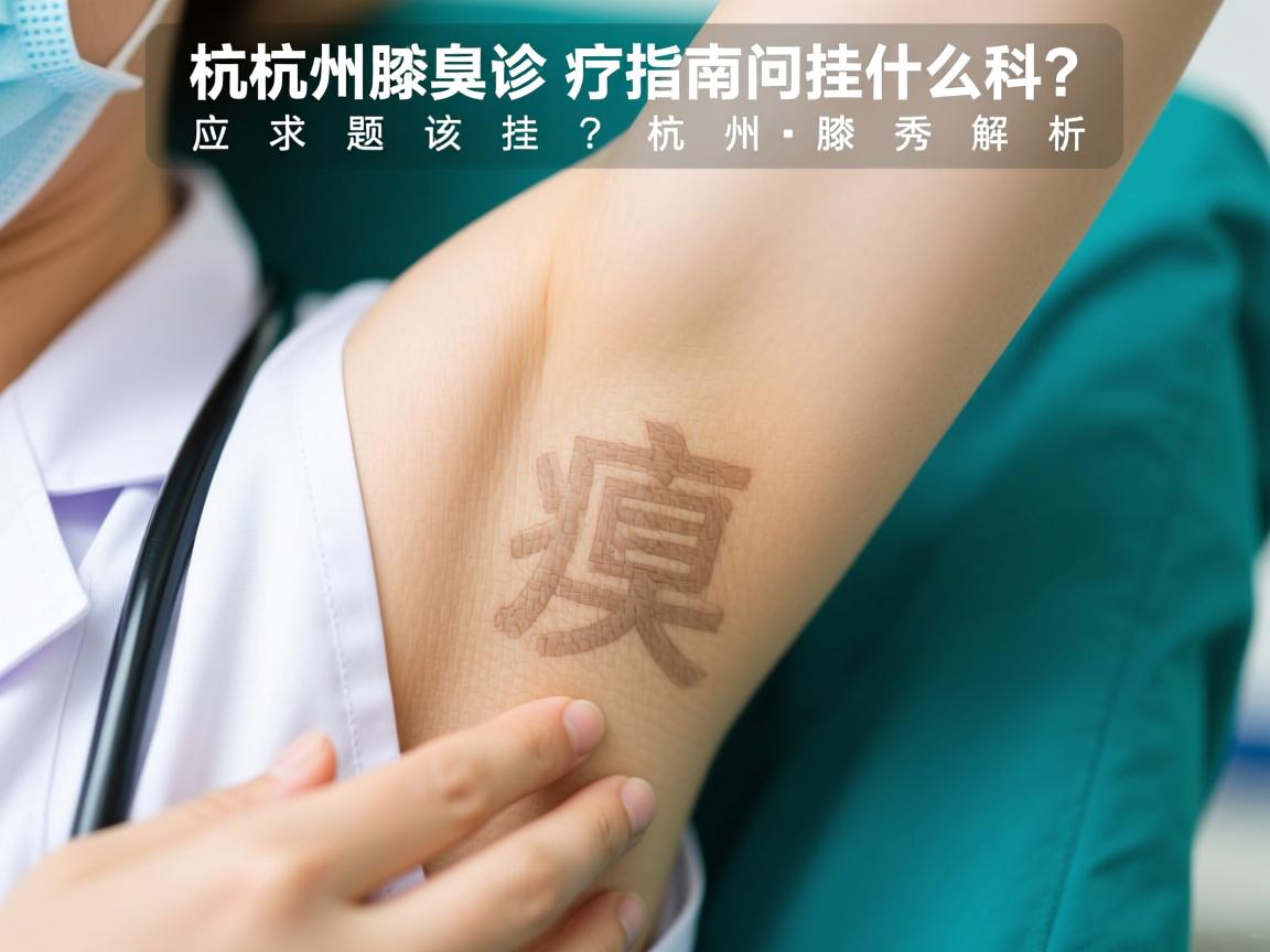 杭州腋臭诊疗指南，腋臭问题应该挂什么科？杭州腋秀解析
