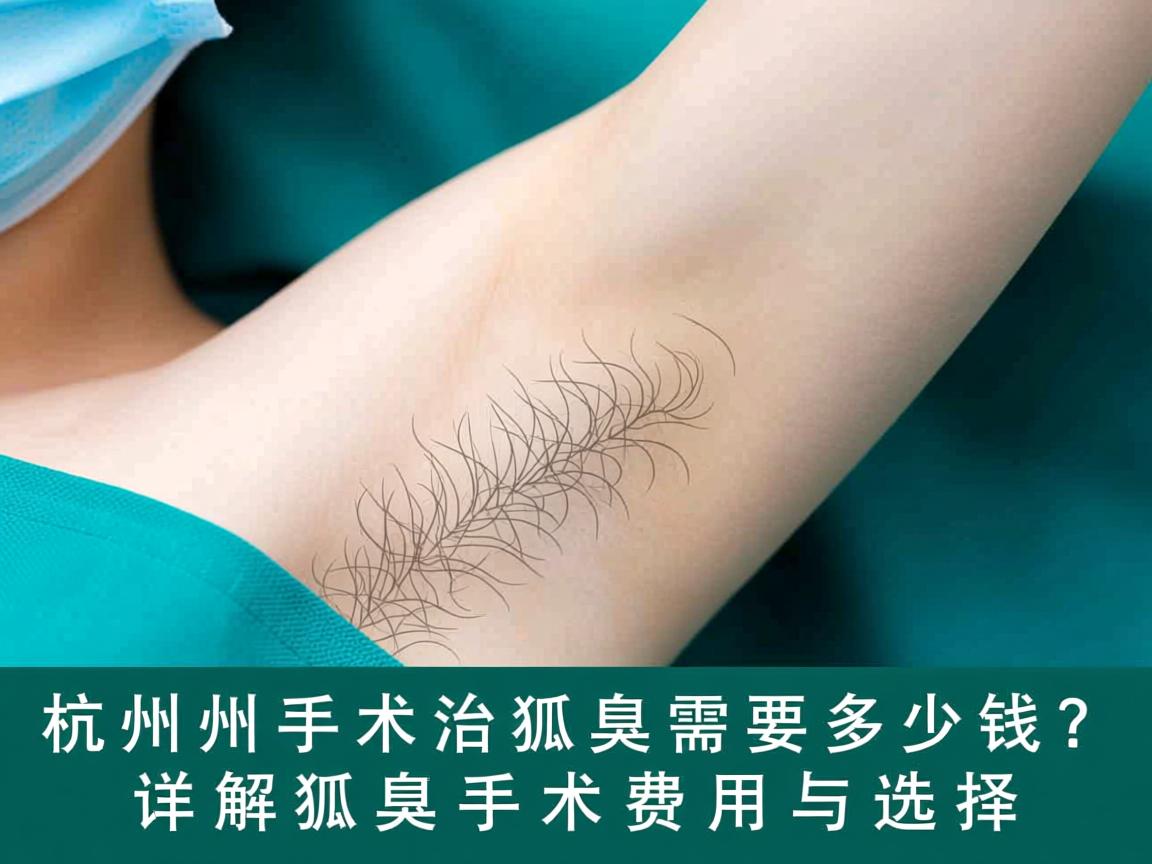 杭州手术治狐臭需要多少钱？详解狐臭手术费用与选择