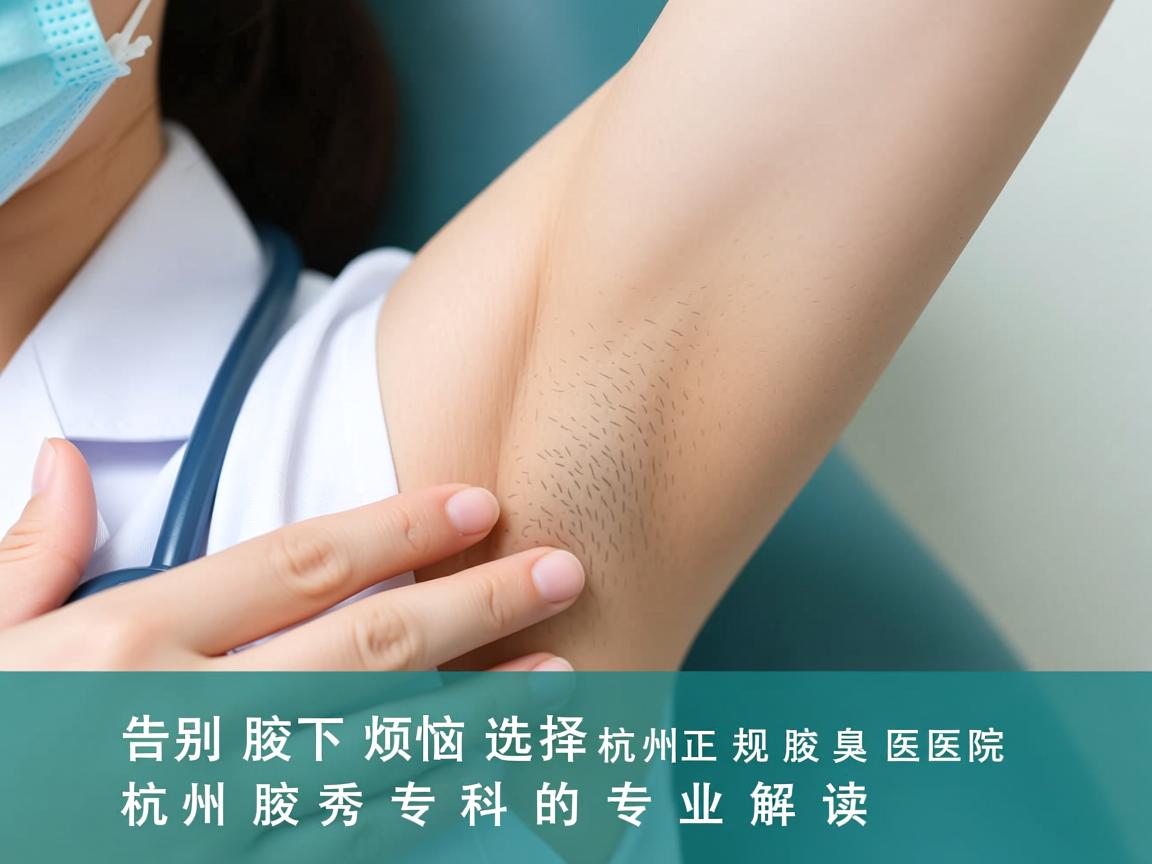 告别腋下烦恼，选择杭州正规腋臭医院，杭州腋秀专科的专业解读
