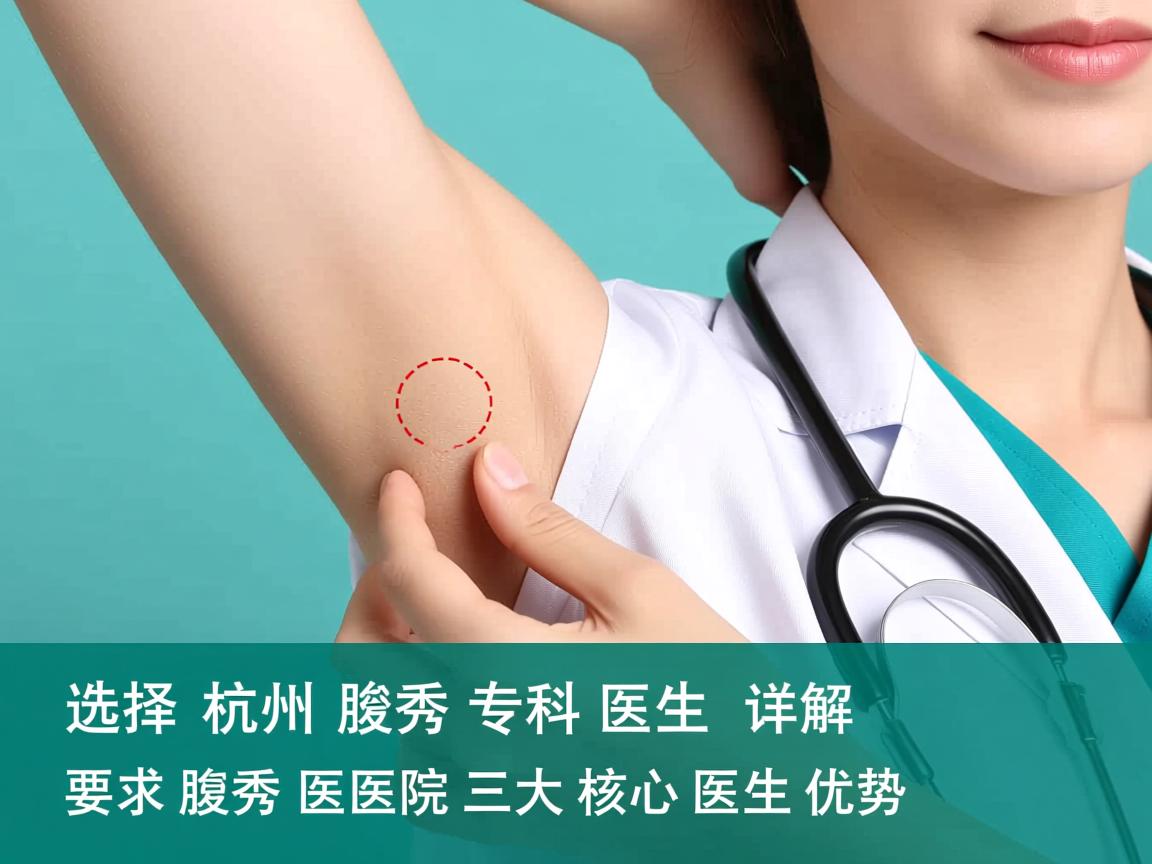 选择杭州腋秀专科医生，详解腋秀医院三大核心医生优势
