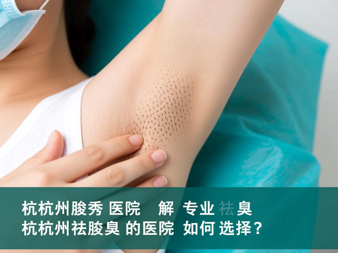 杭州腋秀医院解析，专业祛腋臭，杭州祛腋臭的医院如何选择？