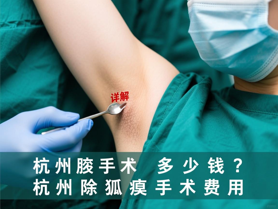 杭州腋臭手术多少钱？详解杭州除狐臭手术费用