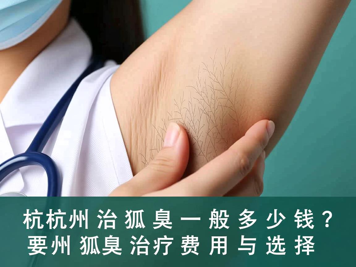 杭州治狐臭一般多少钱？详解杭州狐臭治疗费用与选择