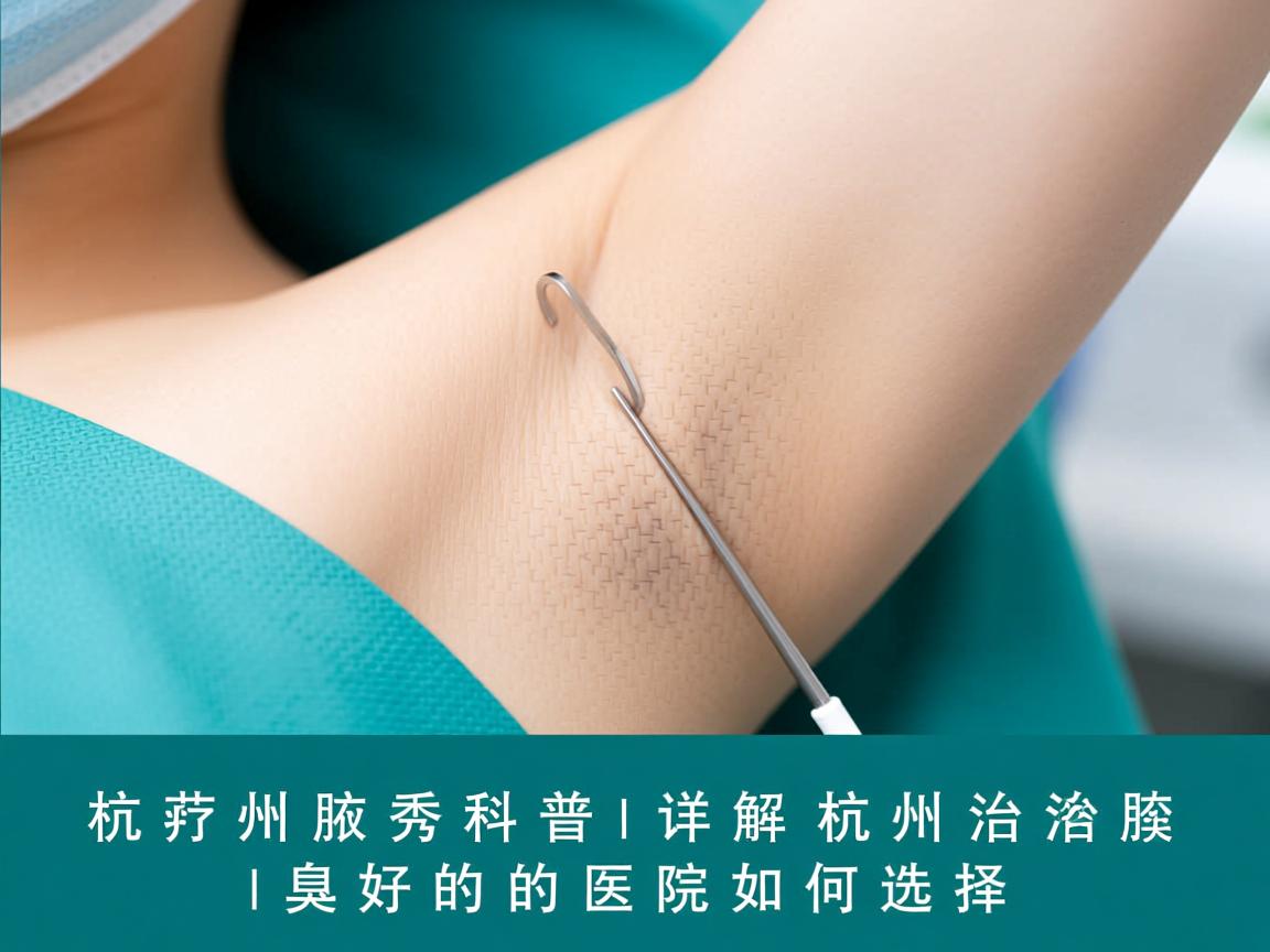 杭州腋秀科普，详解杭州治腋臭好的医院如何选择