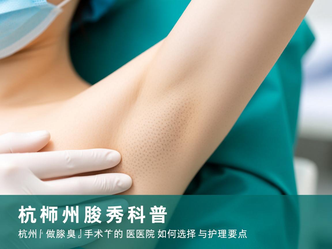 杭州腋秀科普，杭州做腋臭手术的医院如何选择与护理要点