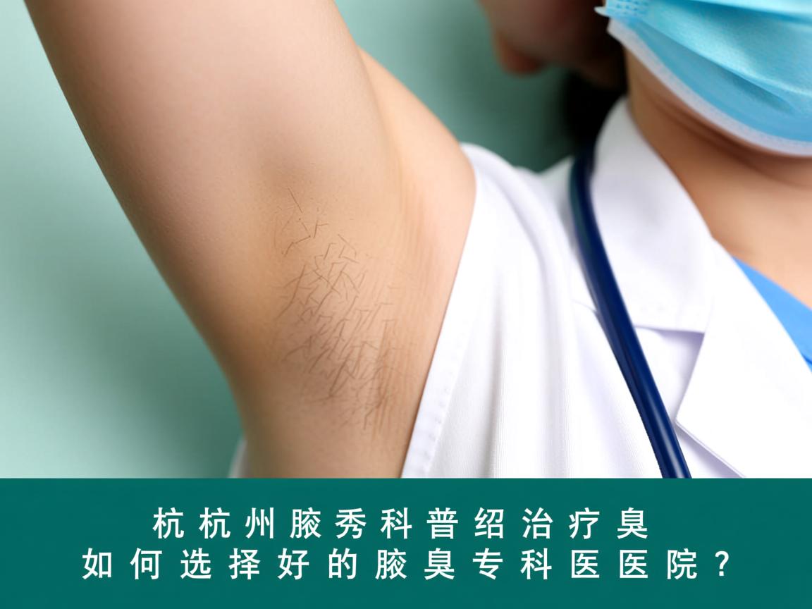 杭州腋秀科普，在绍兴治疗腋臭，如何选择好的腋臭专科医院？
