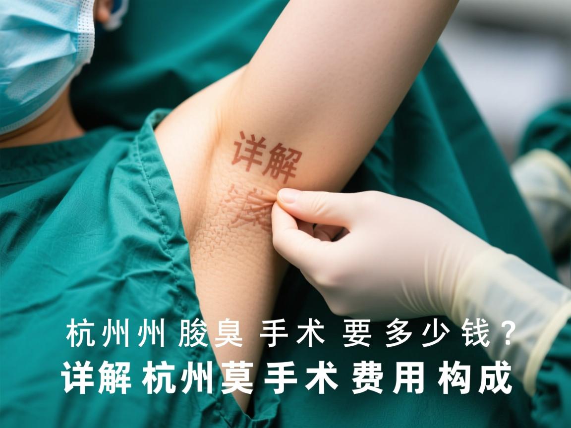 杭州腋臭手术要多少钱？详解杭州腋臭手术费用构成