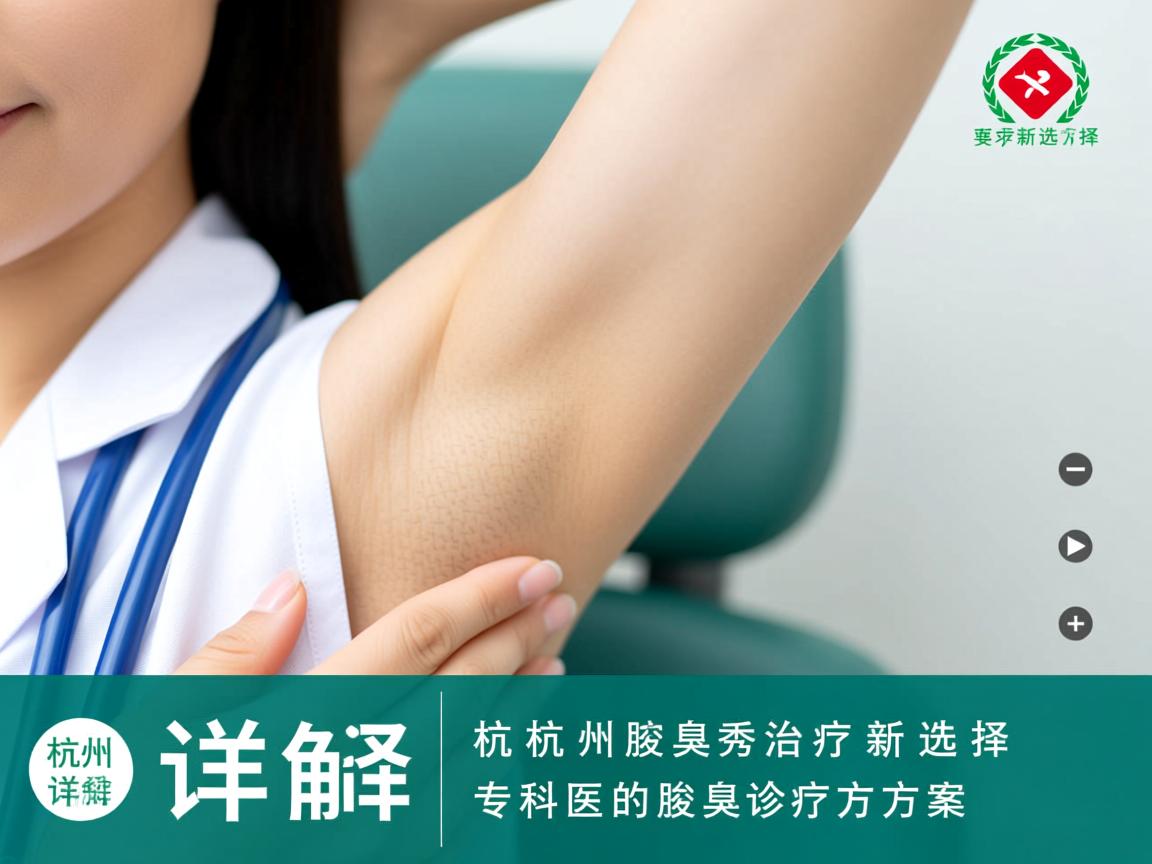 杭州腋臭治疗新选择，详解杭州腋秀专科的腋臭诊疗方案