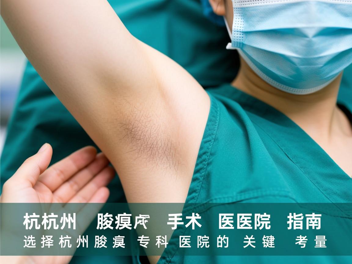 杭州腋臭手术医院指南，选择杭州腋臭专科医院的关键考量