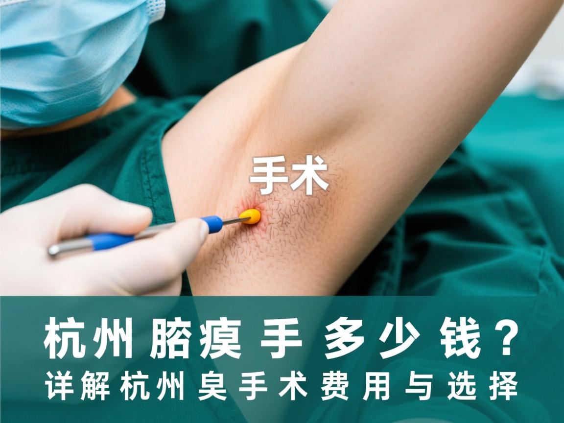 杭州腋臭手术多少钱？详解杭州腋臭手术费用与选择
