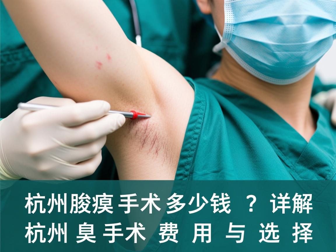 杭州腋臭手术多少钱？详解杭州腋臭手术费用与选择