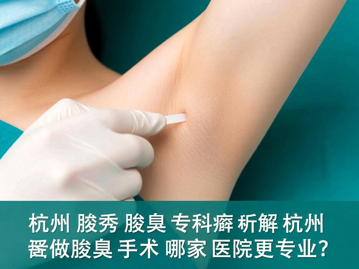 杭州腋秀腋臭专科解析，杭州做腋臭手术哪家医院更专业？