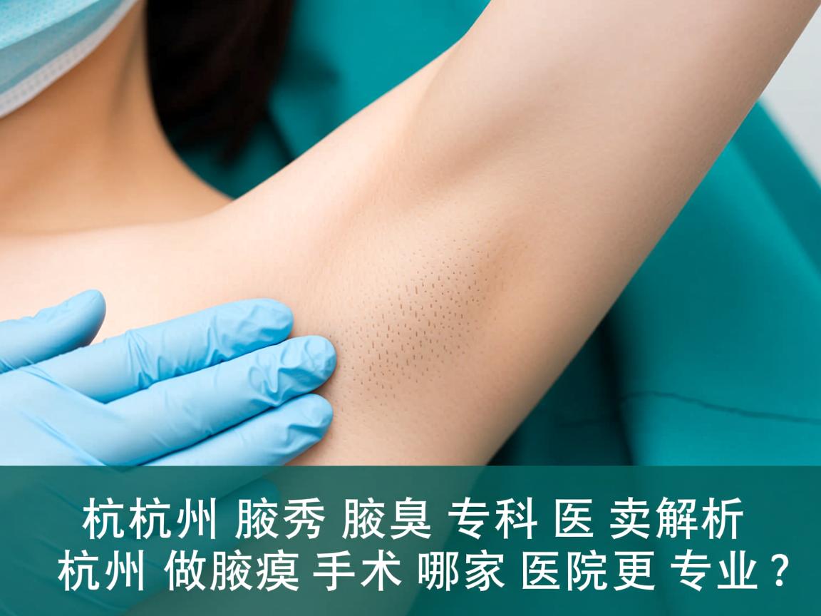 杭州腋秀腋臭专科解析，杭州做腋臭手术哪家医院更专业？