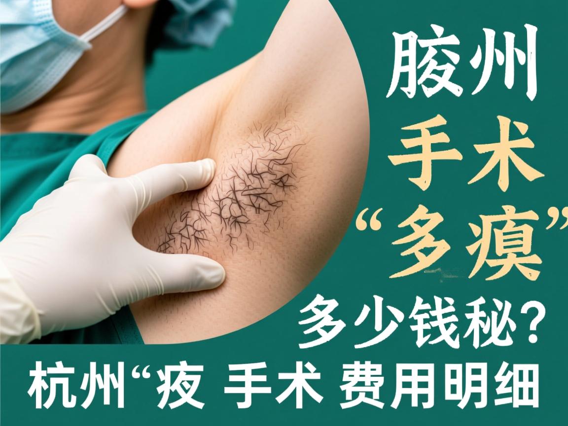 杭州腋臭手术多少钱？揭秘杭州腋臭手术费用明细