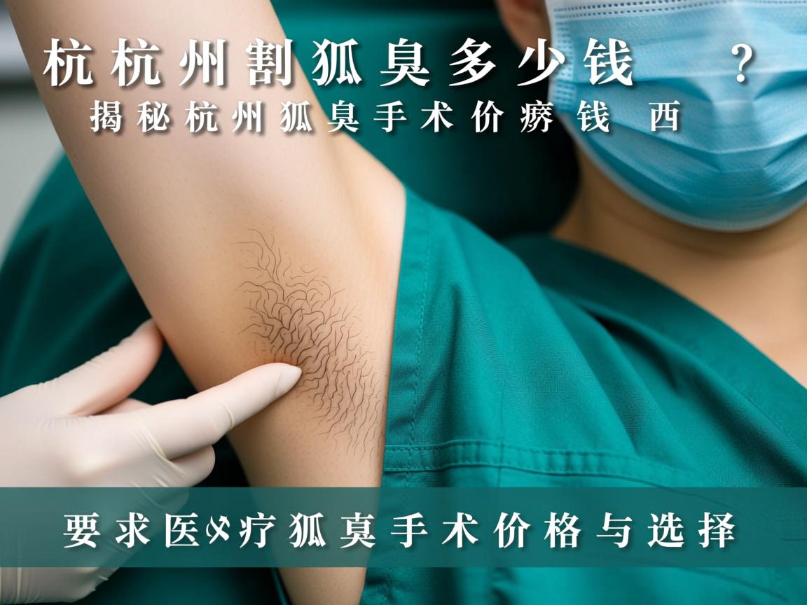 杭州割狐臭多少钱？揭秘杭州狐臭手术价格与选择