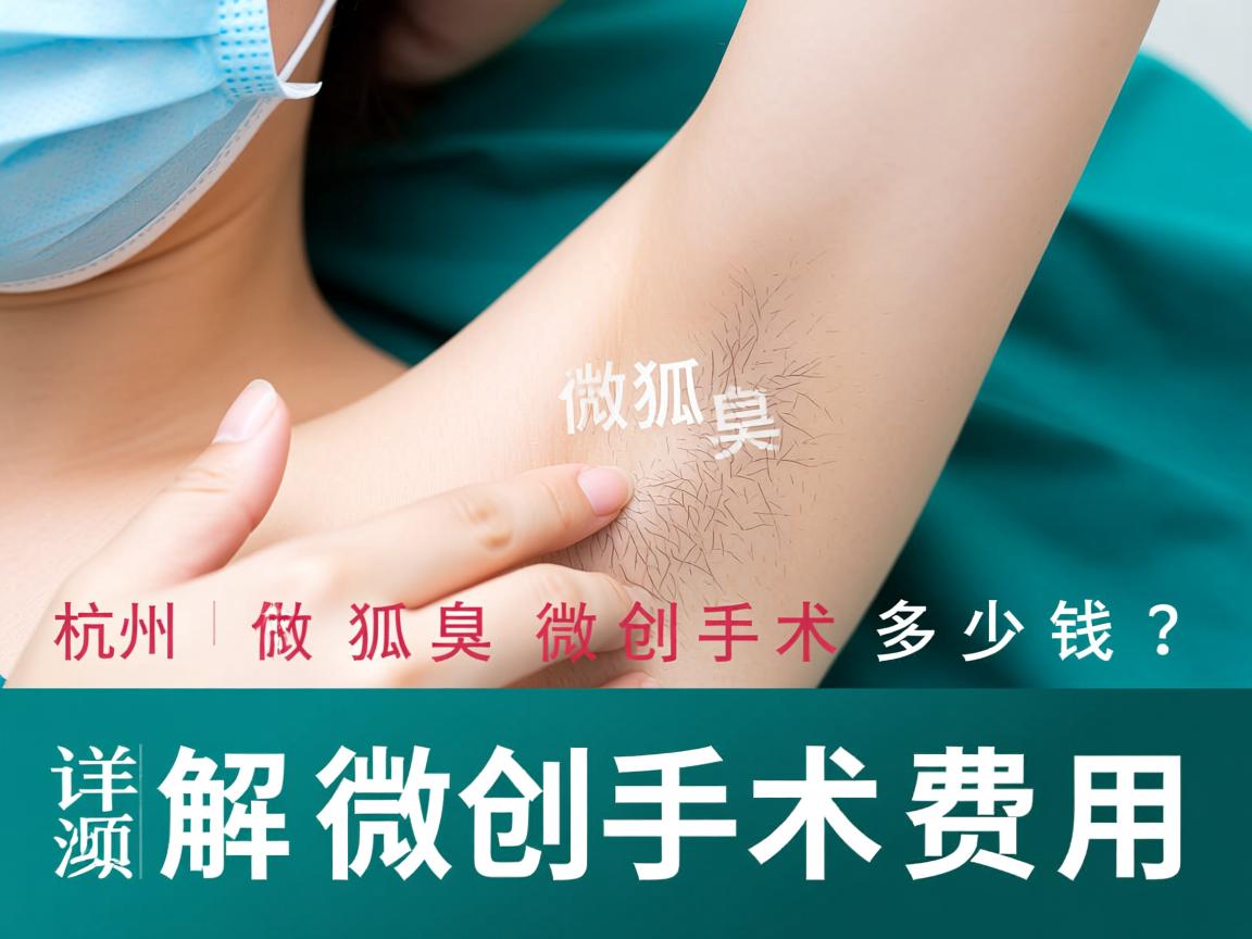 杭州做狐臭微创手术多少钱？详解狐臭微创手术费用
