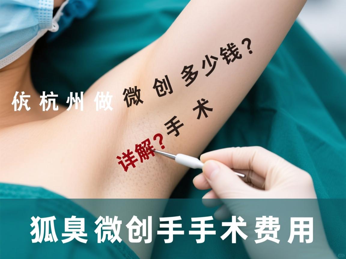 杭州做狐臭微创手术多少钱？详解狐臭微创手术费用