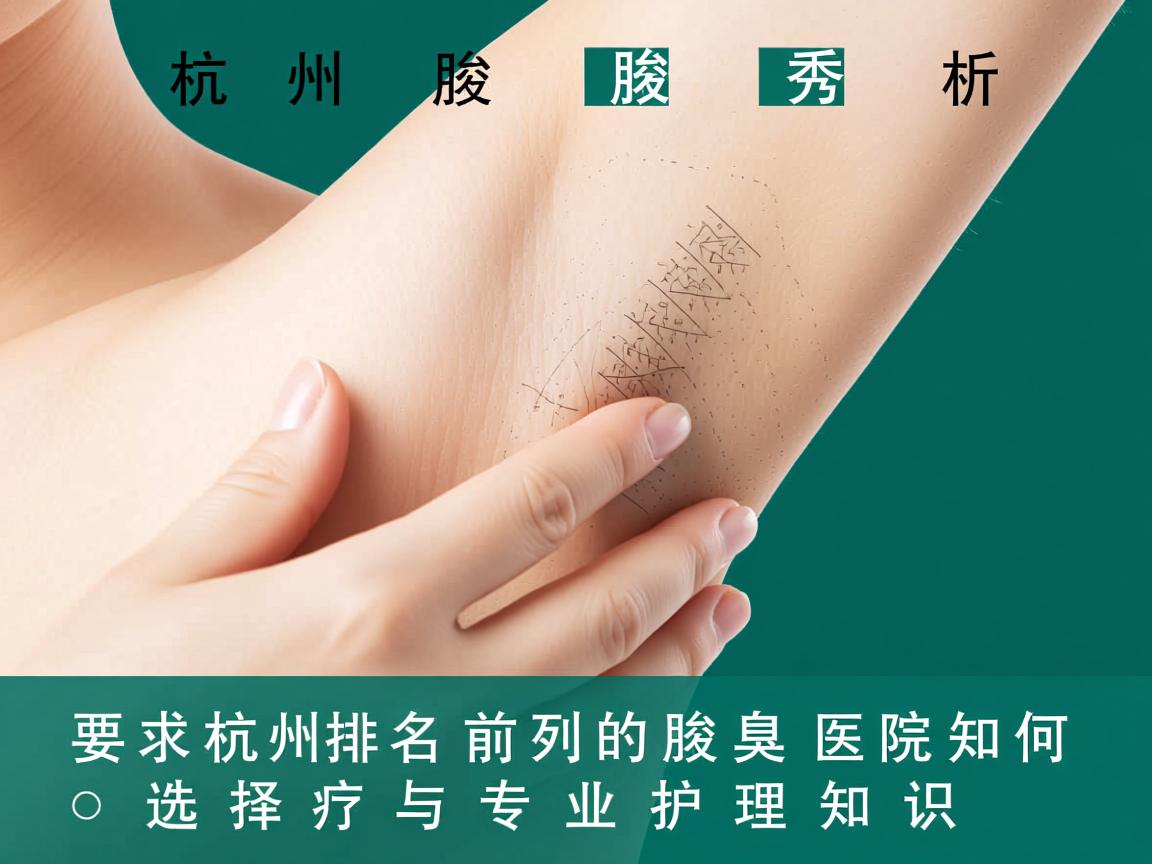杭州腋秀解析，杭州排名前列的腋臭医院如何选择与专业护理知识