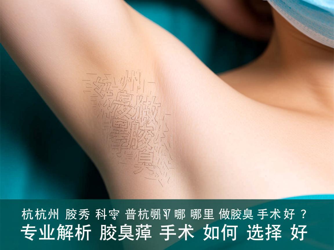 杭州腋秀科普，杭州哪里做腋臭手术好？专业解析腋臭手术如何选择好