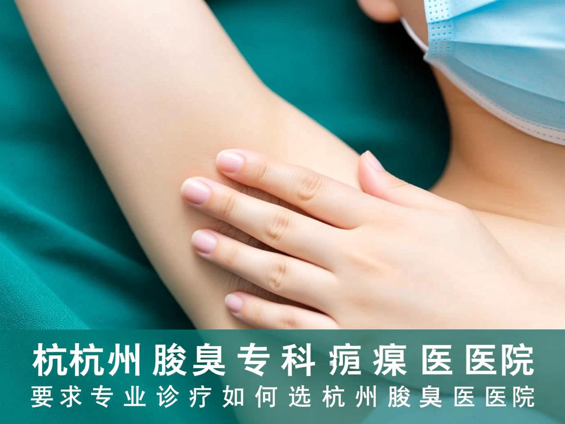 杭州腋臭专科医院解析，专业诊疗如何选择杭州腋臭医院
